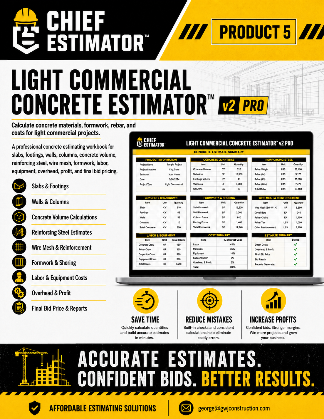 Light Commercial Concrete Estimator